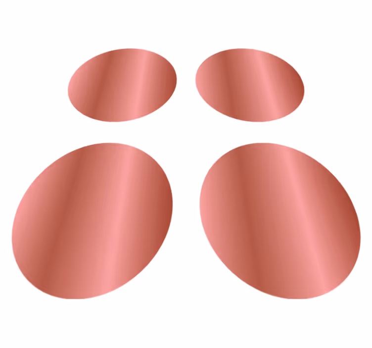 Geometric vinyl carpet rose gold polka dot - TenStickers