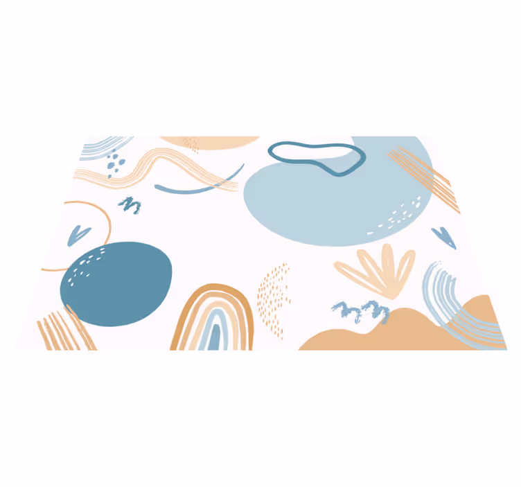 Colorful shapes geometric vinyl carpet - TenStickers