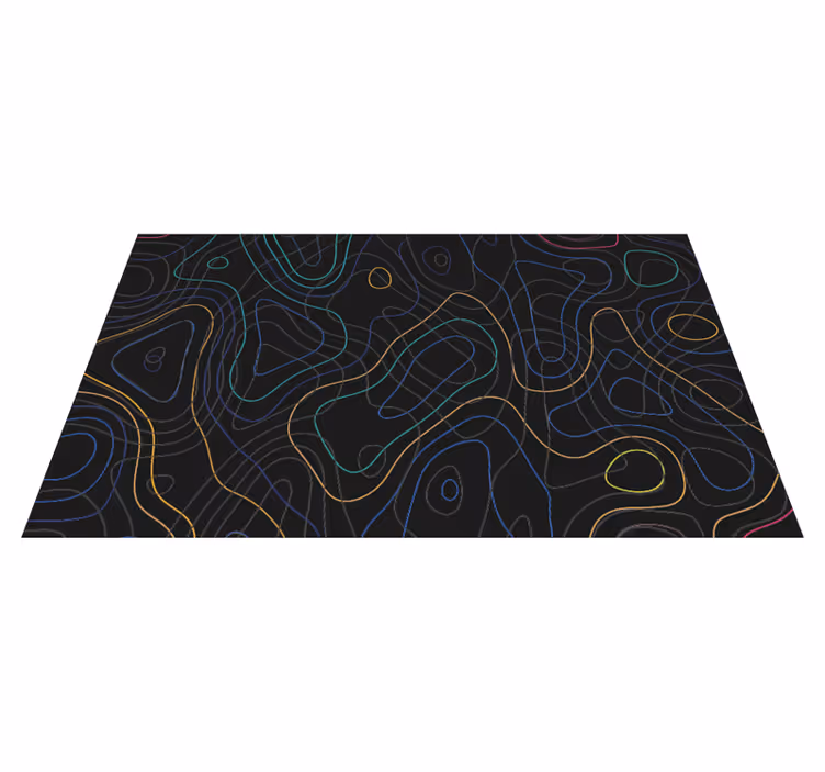 Geometric vinyl carpet with multicolored shapes - TenStickers