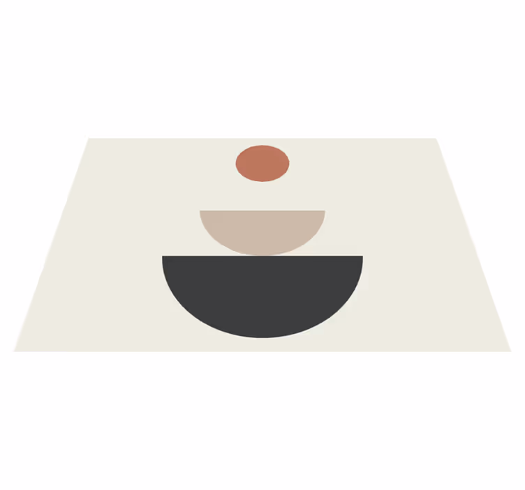 Geometric vinyl carpet fountain abstract design - TenStickers