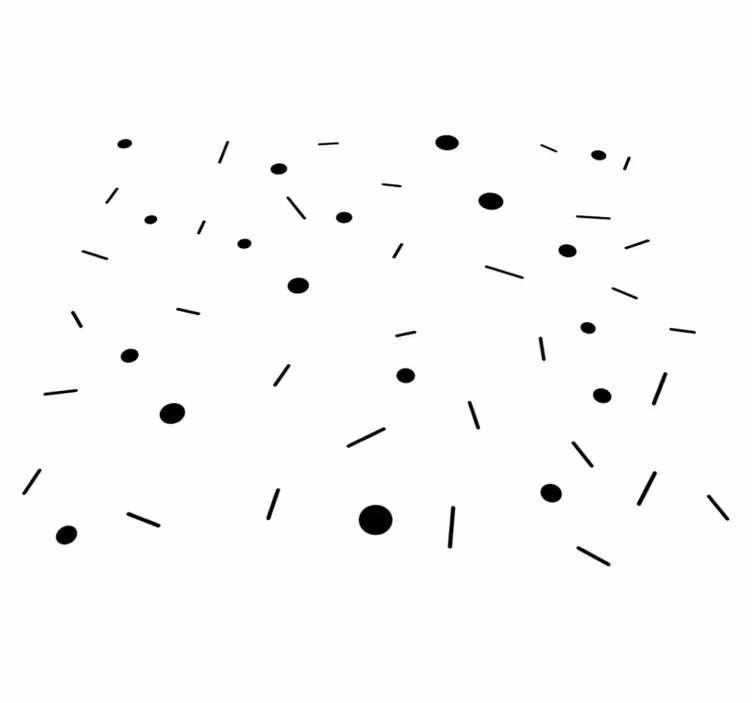 Geometric vinyl carpet with circle and line confetti - TenStickers