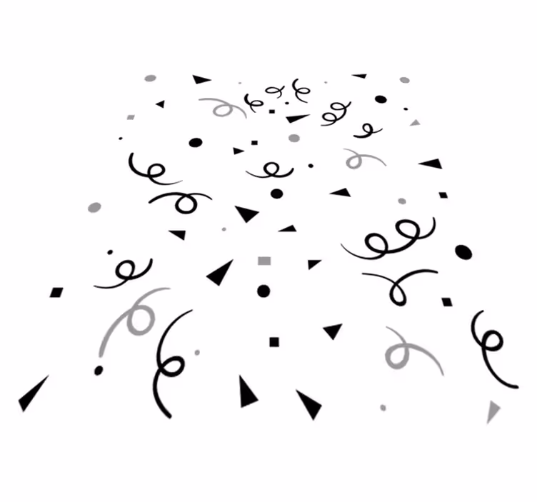 Geometric vinyl carpet in black and grey confetti - TenStickers