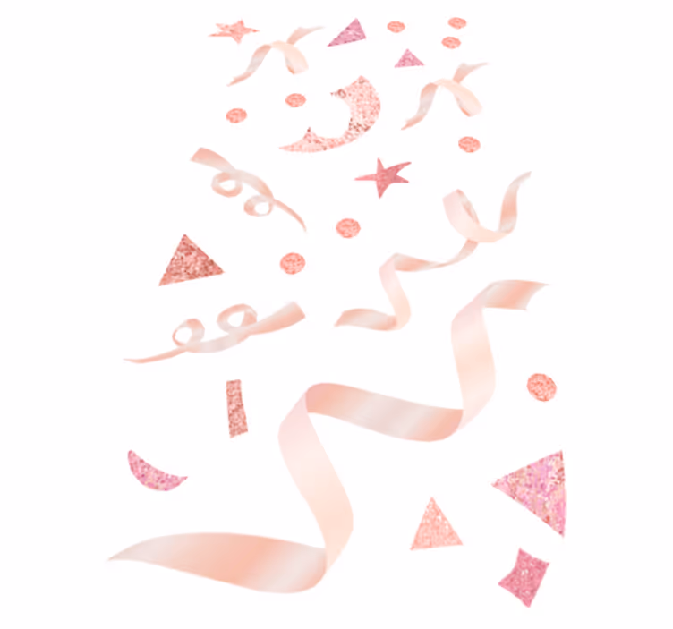 Geometric vinyl carpet light pink confetti - TenStickers