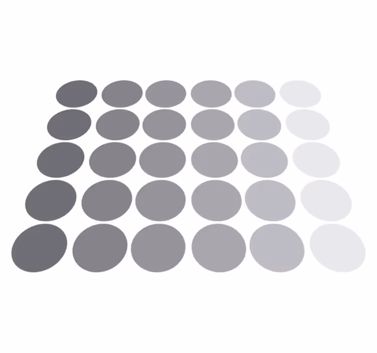Geometric vinyl carpet gray circular patterns - TenStickers