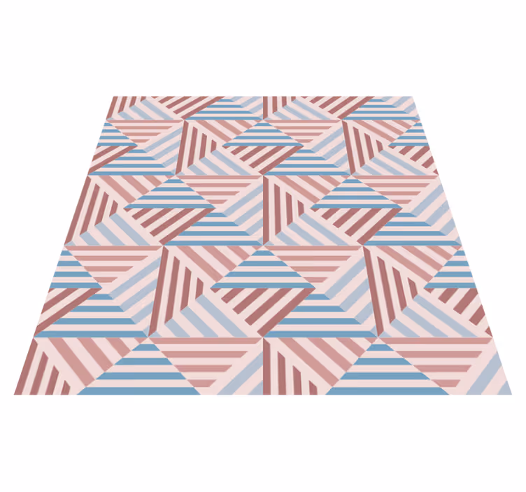 Geometric vinyl carpet with abstract triangles - TenStickers