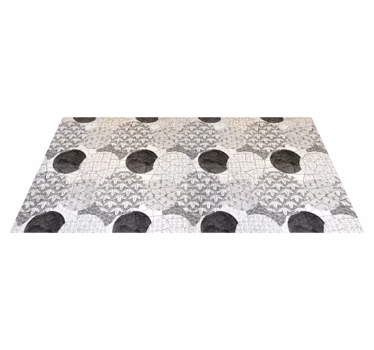 Geometric vinyl carpet with oriental geometric design - TenStickers