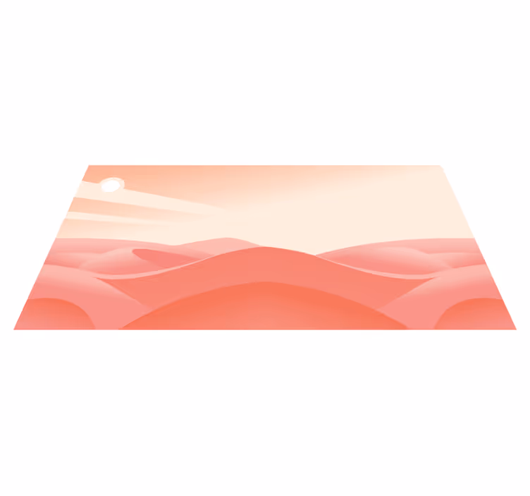Geometric vinyl carpet in pink desert - TenStickers