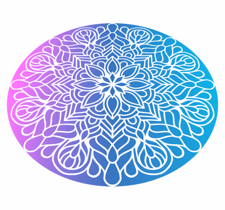 Geometric vinyl carpet vibrant circular design - TenStickers