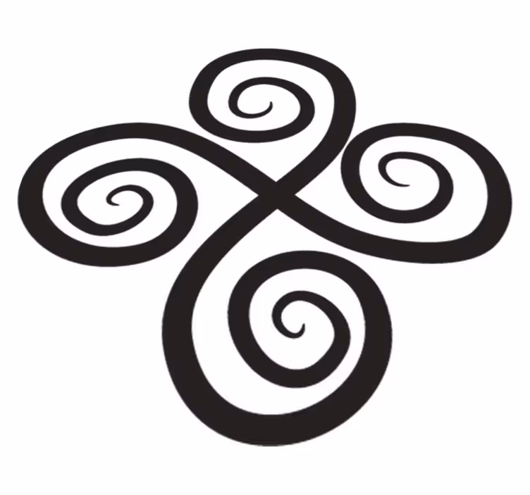 Elegant spin geometric vinyl carpet - TenStickers