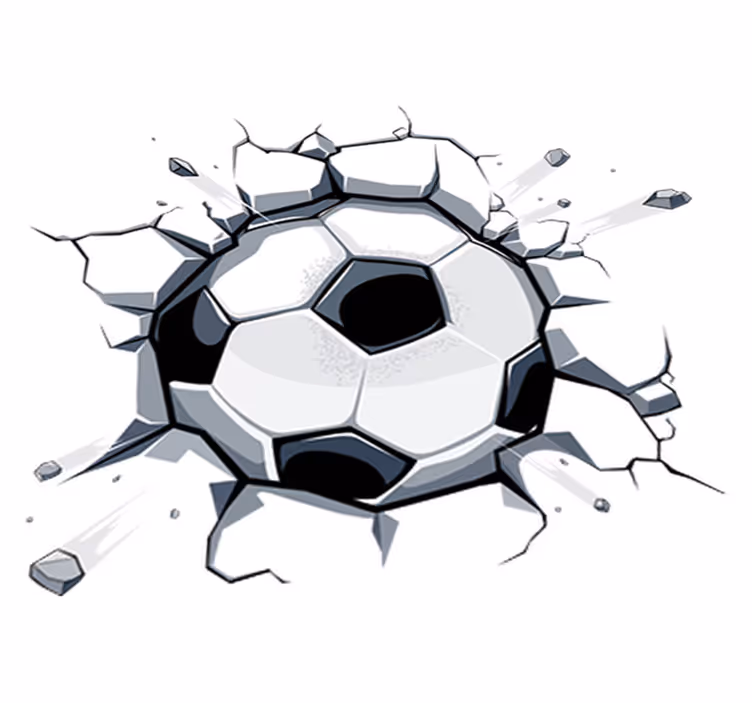 Kids vinyl carpet 3d soccer ball design - TenStickers
