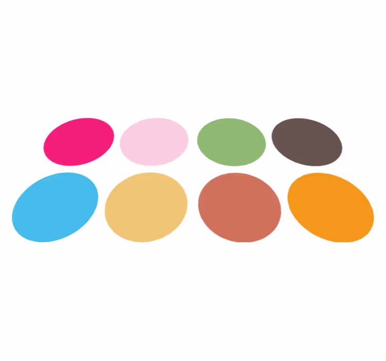 Kids vinyl carpet colorful circle stickers - TenStickers
