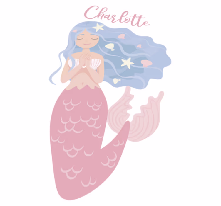 Kids vinyl carpet colorful mermaid - TenStickers