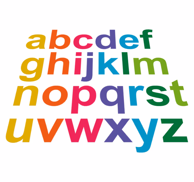 Kids vinyl carpet minimalist color alphabet - TenStickers