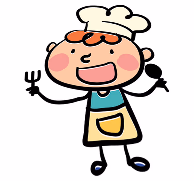 Kids vinyl carpet little chef - TenStickers