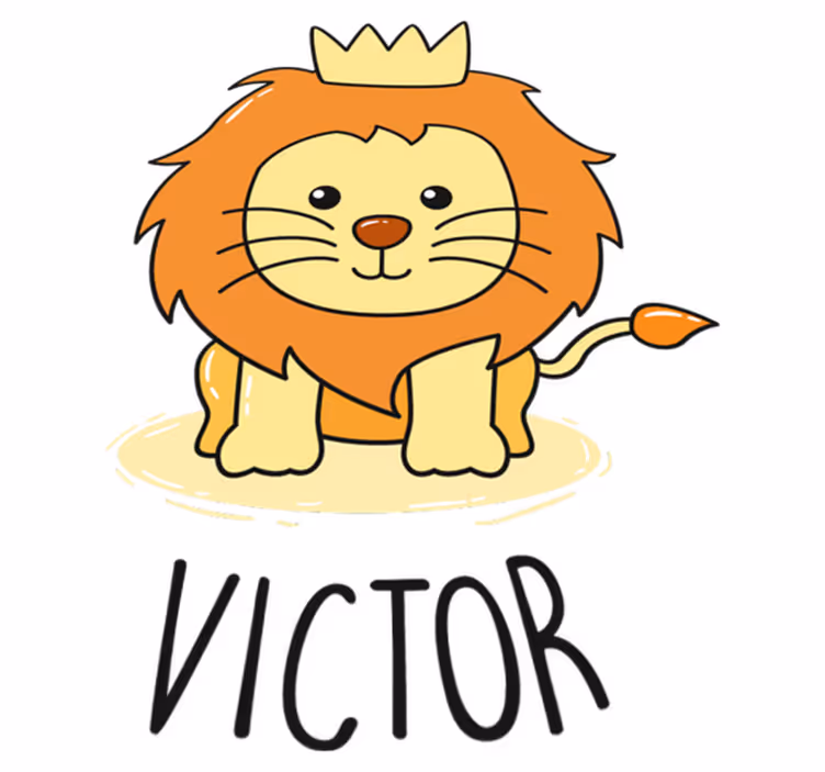 Kids vinyl carpet baby lion design - TenStickers