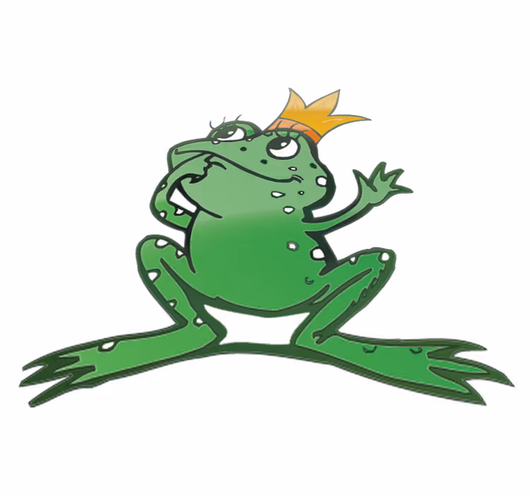 Kids vinyl carpet king frog - TenStickers