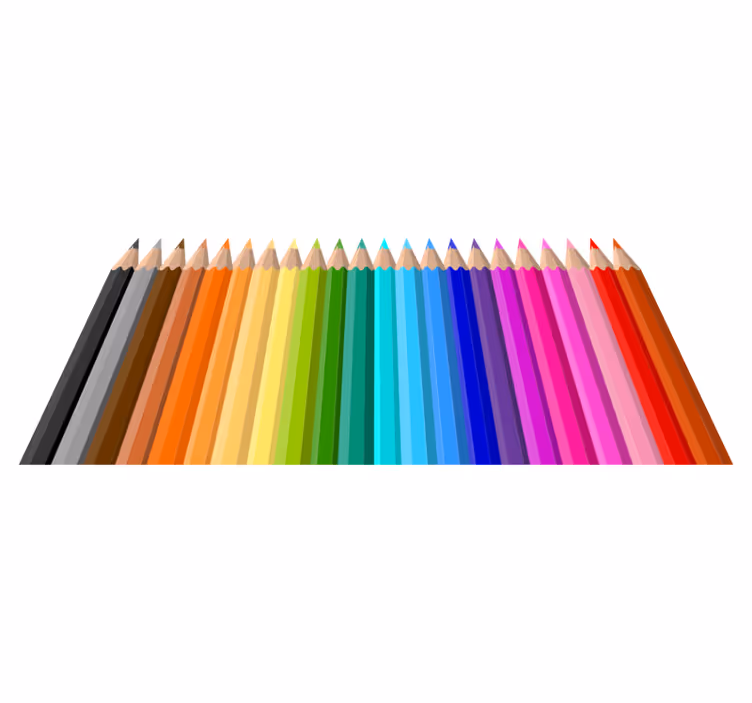 Kids vinyl carpet with color pencil edge - TenStickers