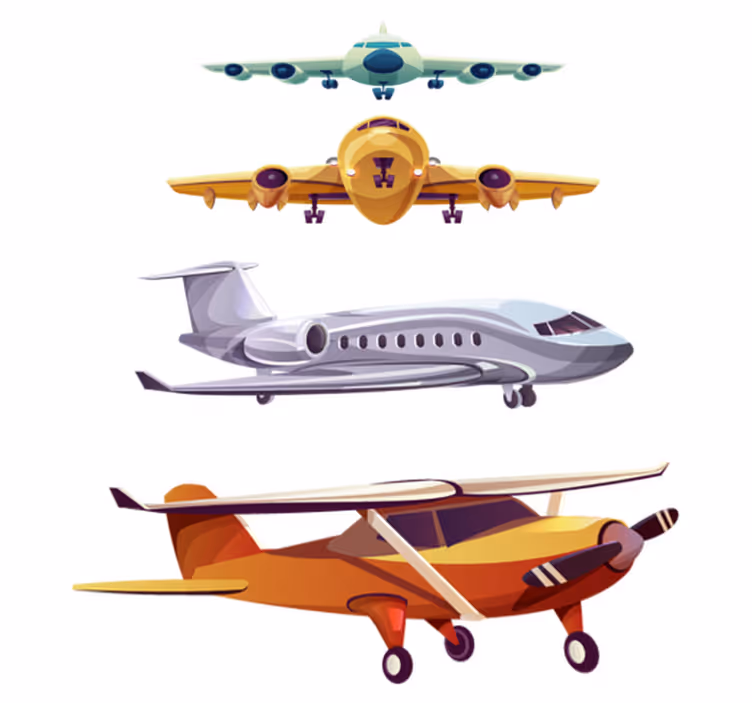 Kids vinyl carpet front plane pack - TenStickers