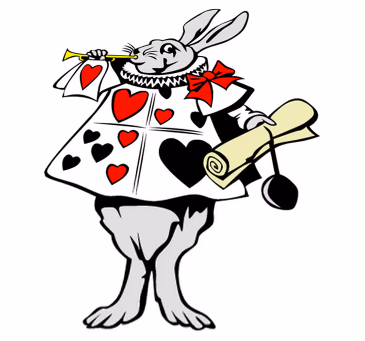 Kids vinyl carpet wonderland rabbit design - TenStickers