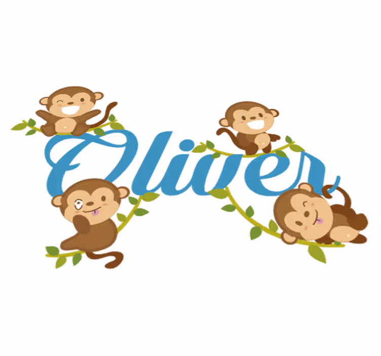 Kids vinyl carpet monkey design - TenStickers