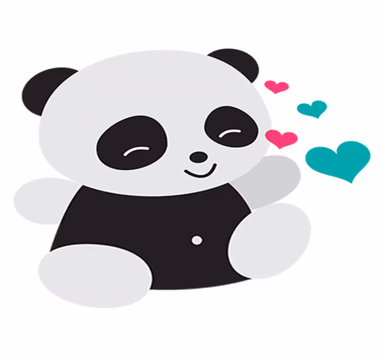 Kids vinyl carpet with adorable panda bear design - TenStickers