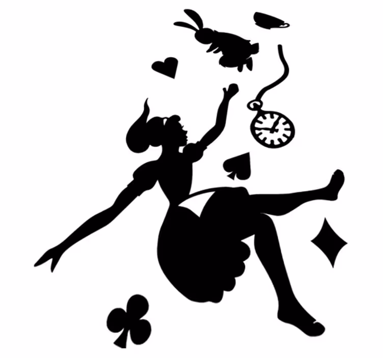 Kids vinyl carpet alice and the white rabbit - TenStickers