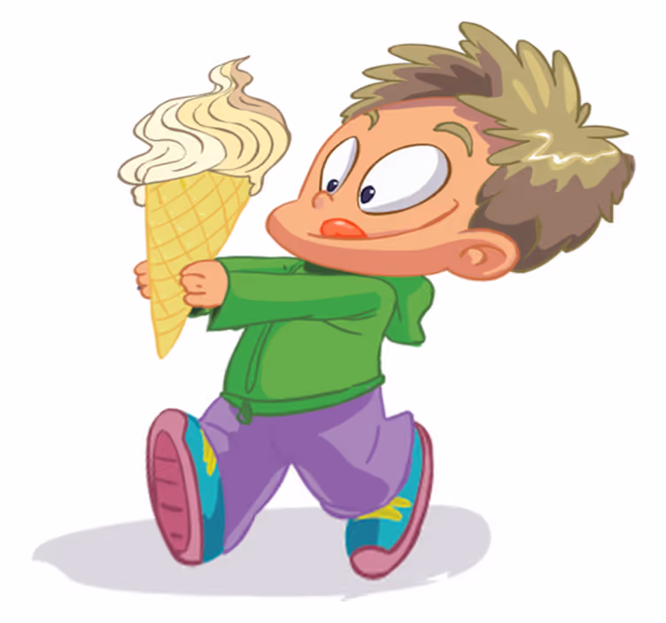Kids vinyl carpet boy with cornet design - TenStickers