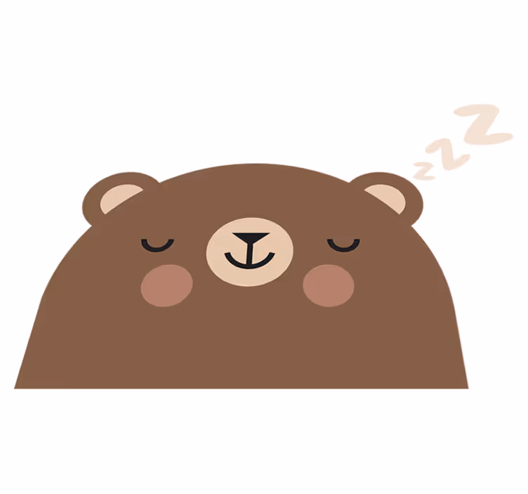Kids vinyl carpet teddy bear for kids' bed - TenStickers