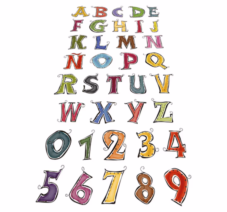 Kids vinyl carpet complete spanish alphabet - TenStickers