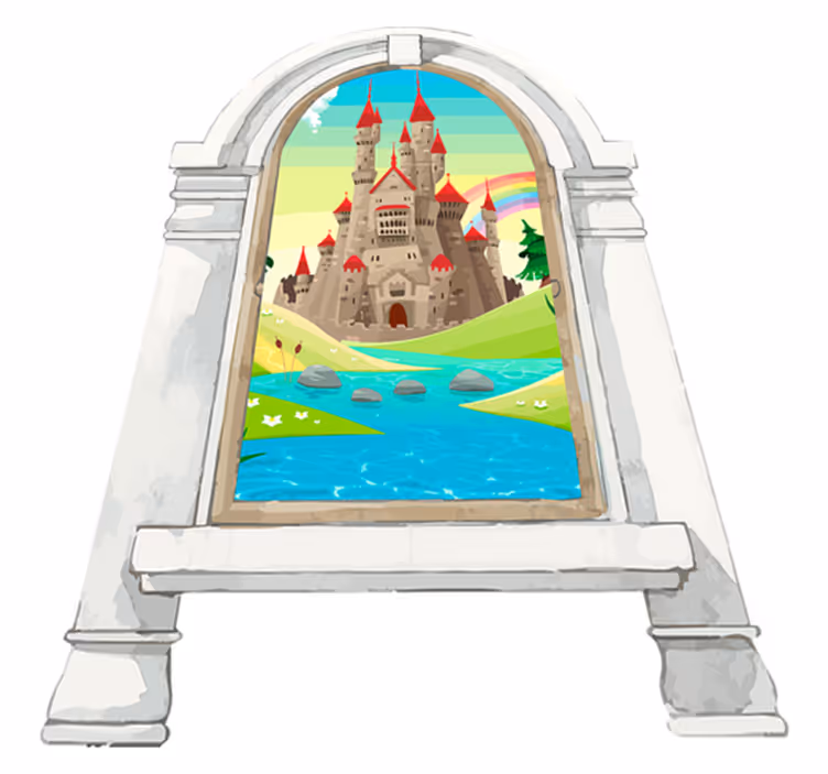 Kids vinyl carpet fairy tale landscape - TenStickers