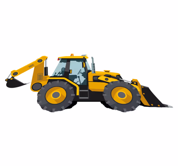 Kids vinyl carpet realistic tractor design - TenStickers