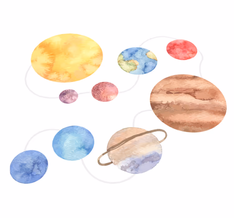 Kids vinyl carpet solar system map - TenStickers