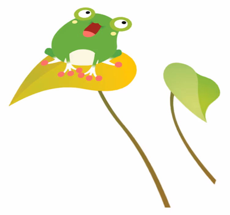Kids vinyl carpet with singing frog design - TenStickers