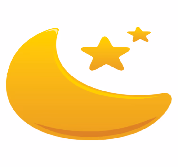 Kids vinyl carpet half moon and stars design - TenStickers