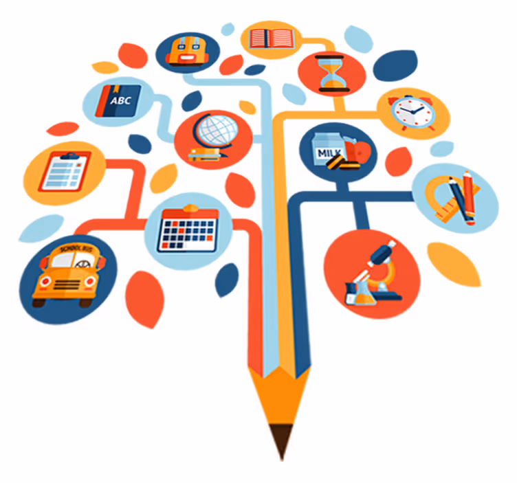 Kids vinyl carpet science tree design - TenStickers