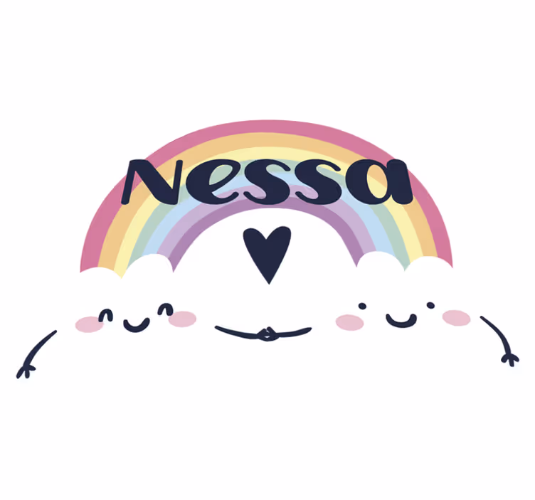 Kids vinyl carpet personalized rainbow - TenStickers