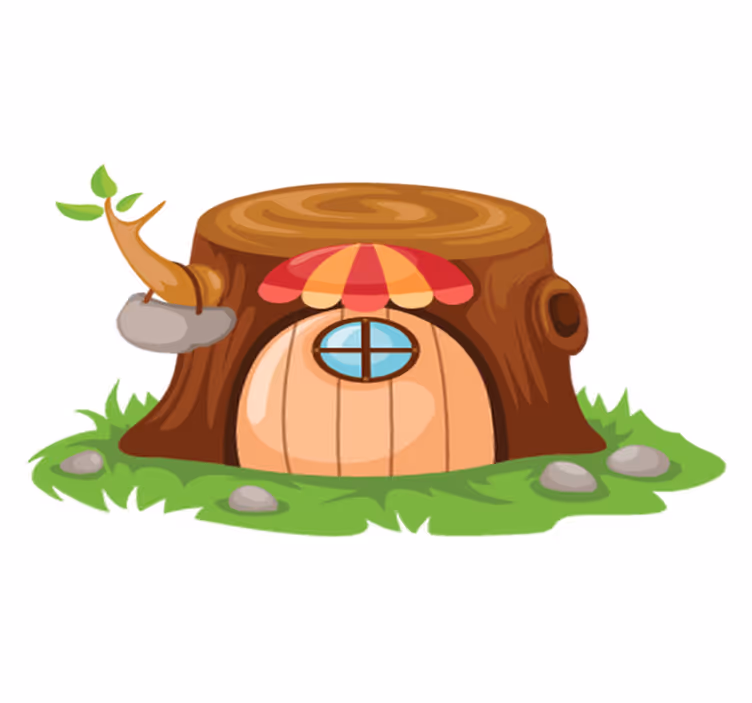 Kids vinyl carpet trunk house - TenStickers