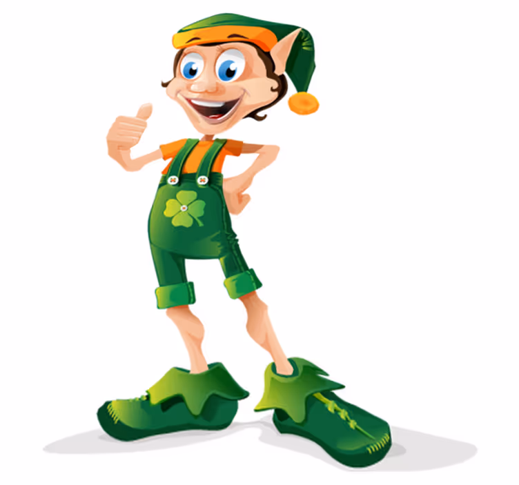 Kids vinyl carpet clover elf - TenStickers