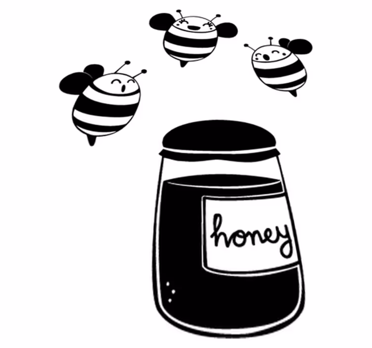 Kids vinyl carpet honey and bees design - TenStickers