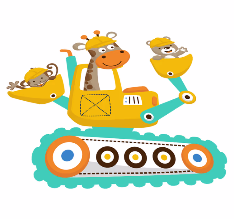 Kids vinyl carpet animal bagger - TenStickers