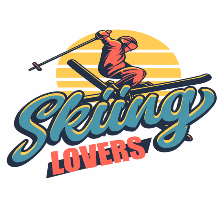 Skiing lovers bedroom vinyl carpet - TenStickers
