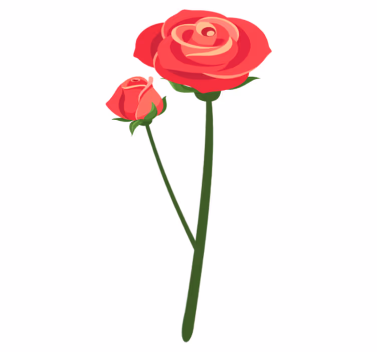 Bedroom vinyl carpet with 3d rose design - TenStickers