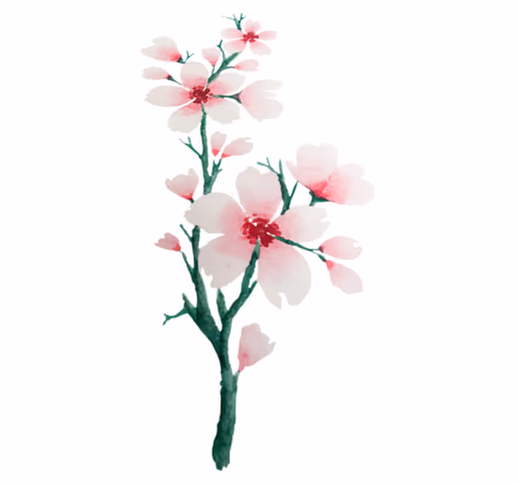 Bedroom vinyl carpet with cute white flowers design - TenStickers
