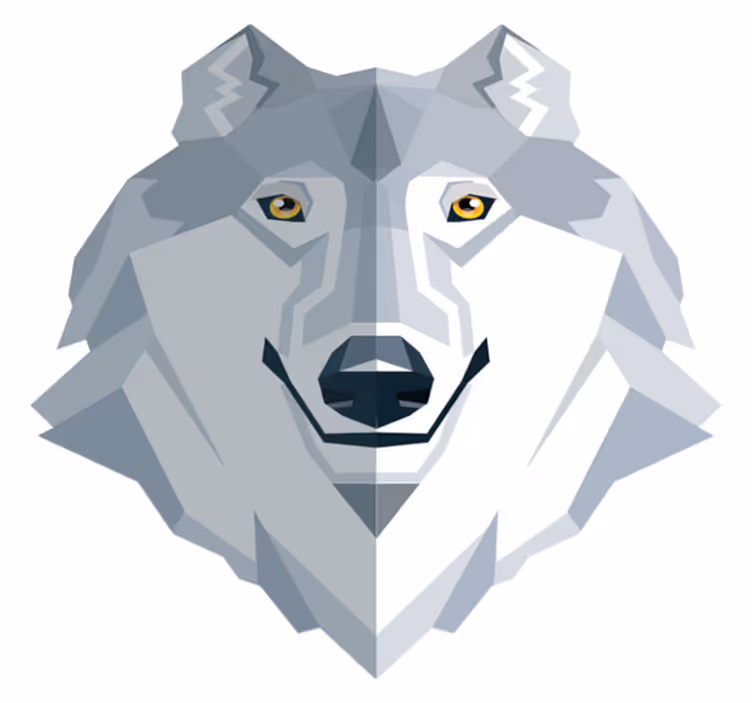 Bedroom vinyl carpet with abstract wolf design - TenStickers