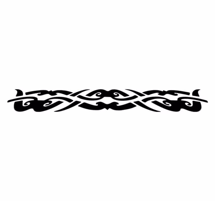 Bedroom vinyl carpet in monochrome tribal design - TenStickers