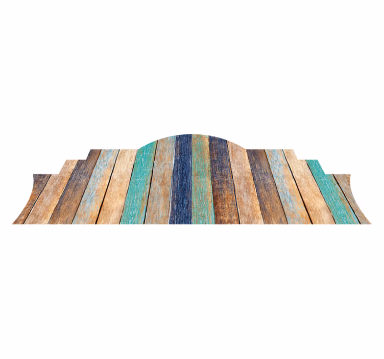 Bedroom vinyl carpet with brown wood planks design - TenStickers