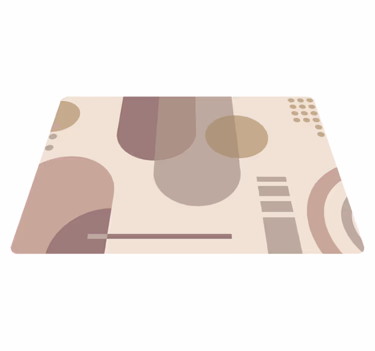Bedroom vinyl carpet in brown geometric modern art - TenStickers