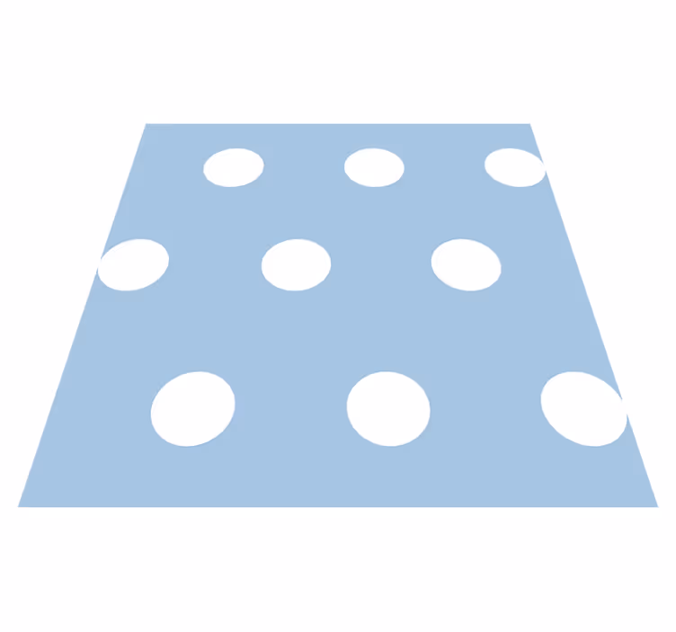 Bedroom vinyl carpet with polka dot pattern - TenStickers
