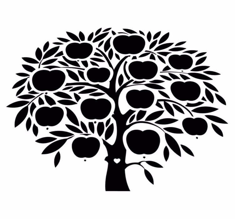 Bedroom vinyl carpet family tree names - TenStickers