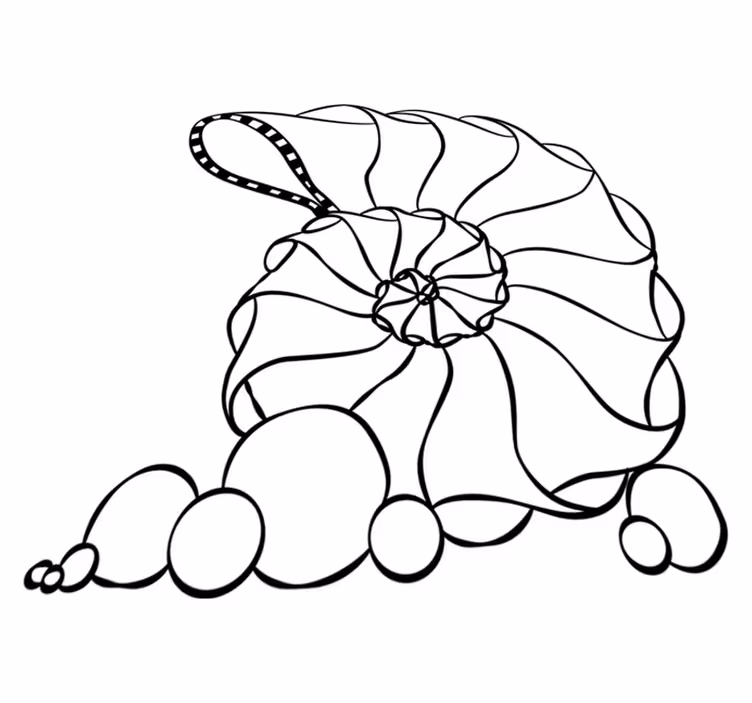 Bedroom vinyl carpet seashell design - TenStickers
